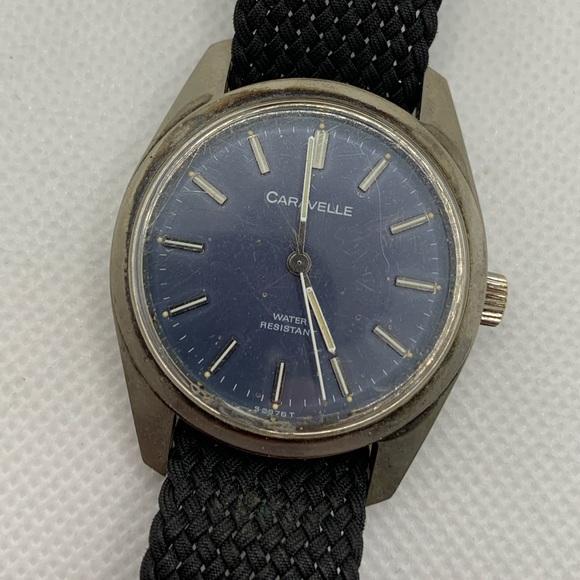 Caravelle Vintage Blue Dial Wind Watch - Picture 1 of 15
